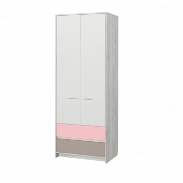 Шкаф двухстворчатый "Зефир 2" розовый-фото