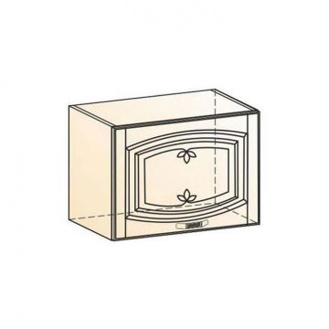Шкаф навесной "Бергамо" L500 H360 (1 дв. гл.) (эмаль)-фото