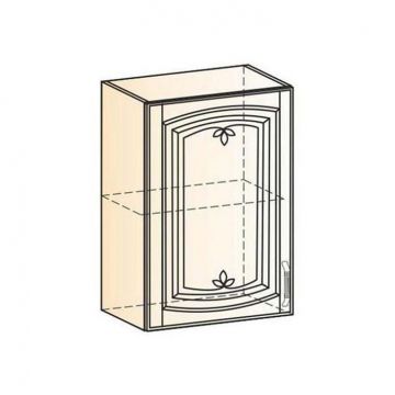 Шкаф навесной "Бергамо" L500 H720 (1 дв. гл.) (эмаль)-фото