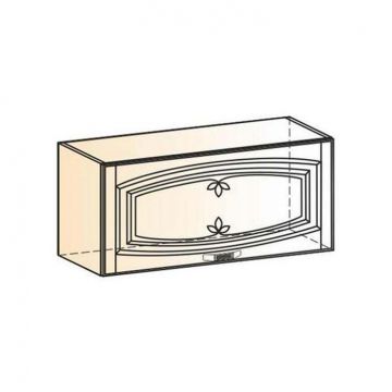 Шкаф навесной "Бергамо" L800 H360 (1 дв. гл.) (эмаль)-фото