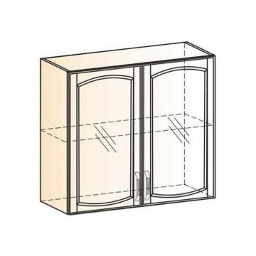 Шкаф навесной "Бергамо" L800 H720 (2 дв. рам.) (эмаль)-фото