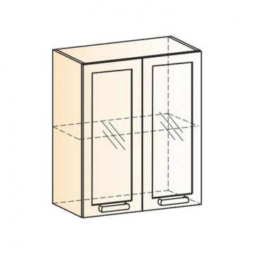 Шкаф навесной "Яна" L600 H720 (2 дв. рам.)-фото