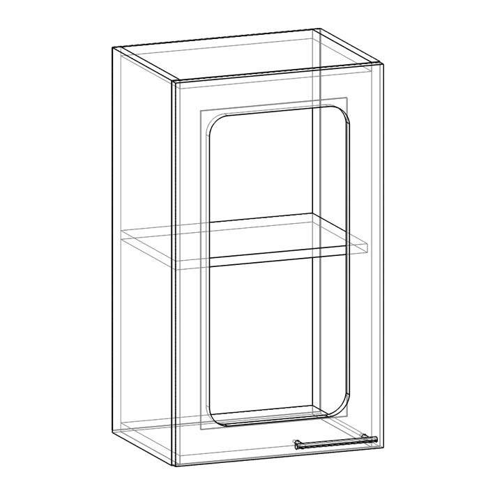 Шкаф навесной стекло НСТ-500 "Апекс"