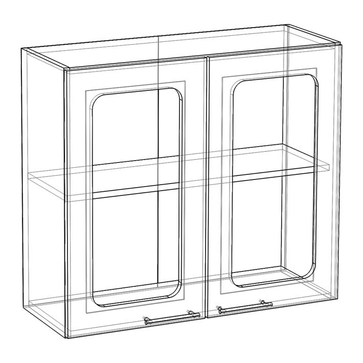 Шкаф навесной стекло НСТ-800 "Апекс"