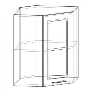 Шкаф навесной угловой (стекло) НУС-600 "Апекс"-фото