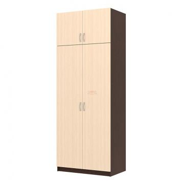 Шкаф 2-х створчатый с антресолью "Флагман-4" для одежды и белья-фото